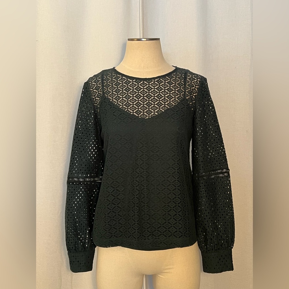 Green Banana Republic Lace Blouse szS